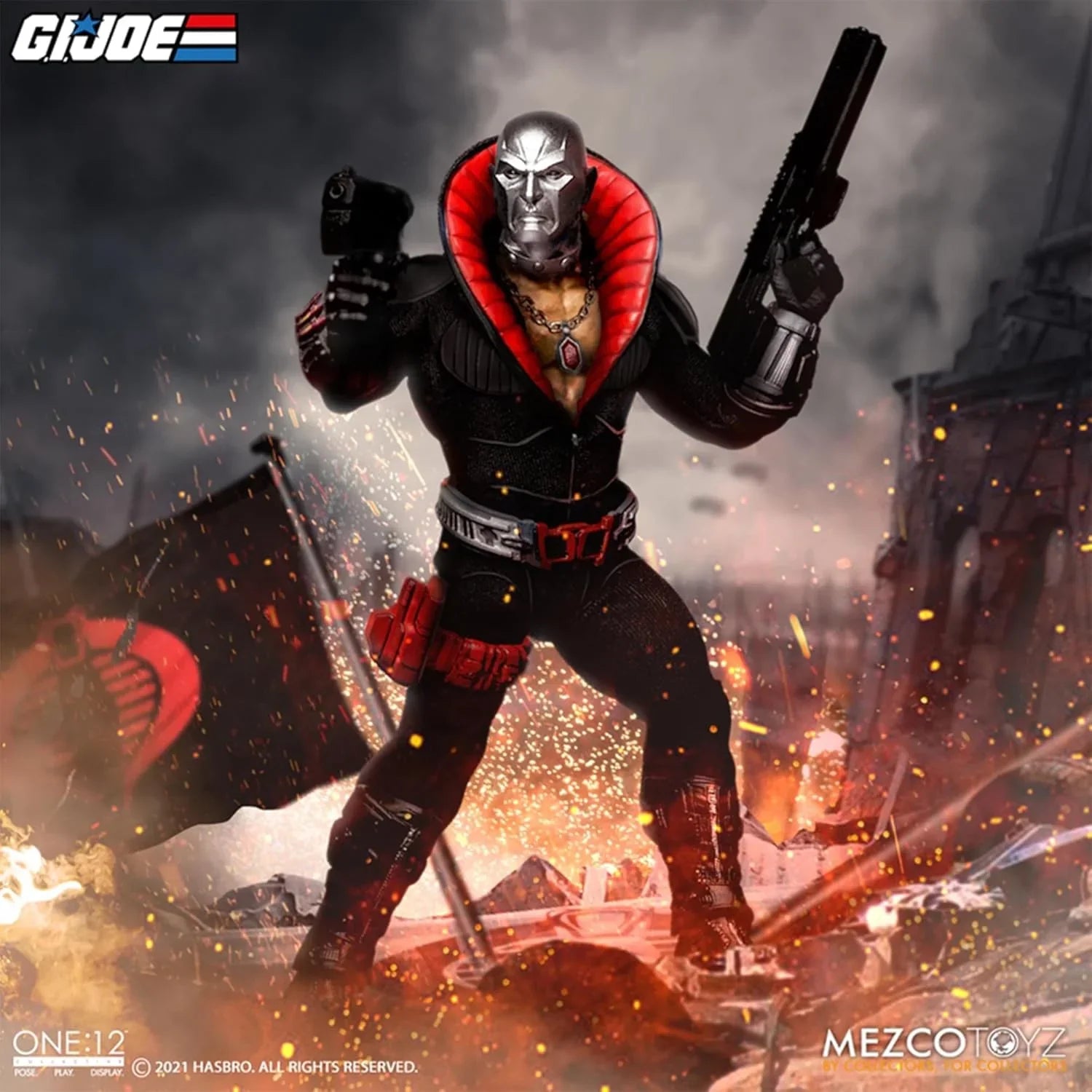 Mezco Toys G.I. Joe 1/12 Destro 17cm Action Figure – Illuminated Feature - Jaiman Toys