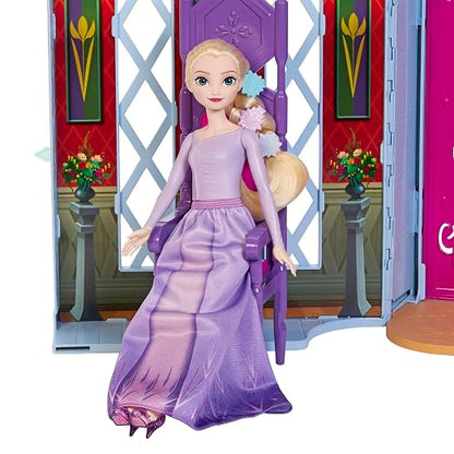 Disney Frozen 2 Elsa’s Arendelle Castle Playset with Elsa Fashion Doll, Furniture & 15 Accessories | 60+ cm Tall Foldable Dollhouse Playset for Kids Ages 3+ – Mattel