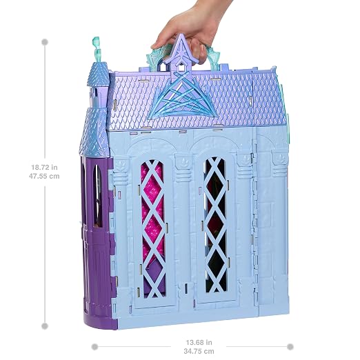 Disney Frozen 2 Elsa’s Arendelle Castle Playset with Elsa Fashion Doll, Furniture & 15 Accessories | 60+ cm Tall Foldable Dollhouse Playset for Kids Ages 3+ – Mattel