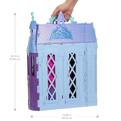 Disney Frozen 2 Elsa’s Arendelle Castle Playset with Elsa Fashion Doll, Furniture & 15 Accessories | 60+ cm Tall Foldable Dollhouse Playset for Kids Ages 3+ – Mattel