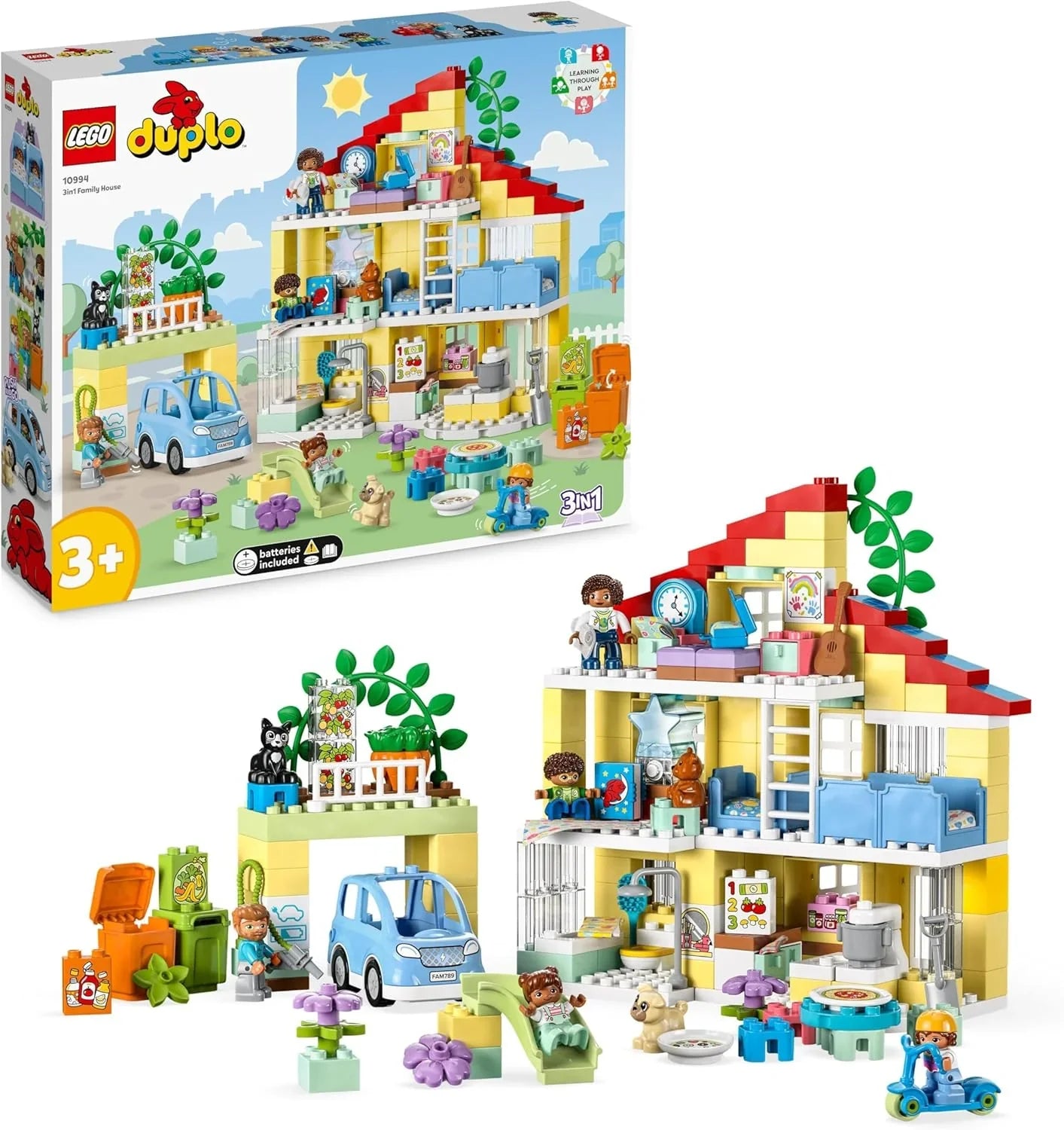 LEGO 10994 DUPLO My Town The Family House 3-in-1 Building Set (1083 Pieces) - Jaiman Toys