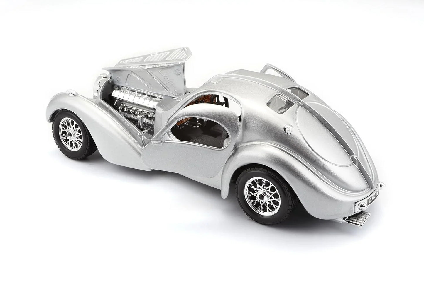 Bburago Die-Cast Bugatti Atlantic Car (Silver), Kid - Jaiman Toys