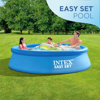 Intex Easy Set Swimming Pool 28120 – 10 ft x 30 in (305 × 76 cm) Inflatable Family Pool | Quick Setup Backyard Pool