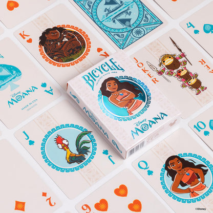 Bicycle Disney Moana Playing Cards – Poker Size Deck with Air-Cushion Finish & Foil Tuck Box