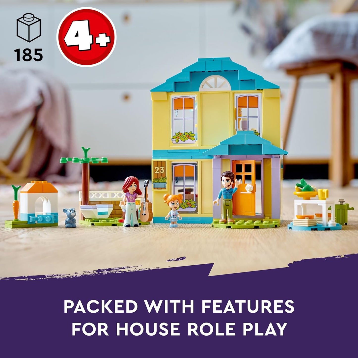 Lego Friends Paisley’s House 41724, Doll House Toy for Girls and Boys Age 4+