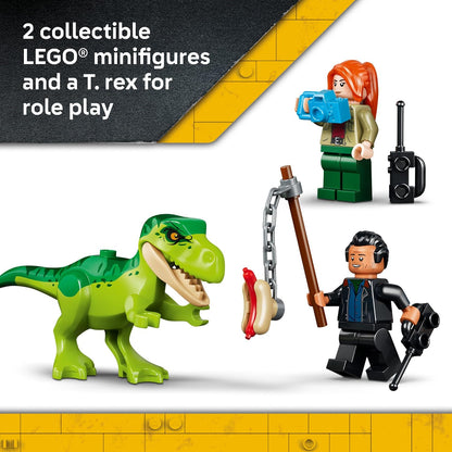 LEGO 77978 Jurassic World Young T. rex Transport Truck – Dinosaur Rescue Toy with Truck, ATV & 2 Minifigures, Ages 4+