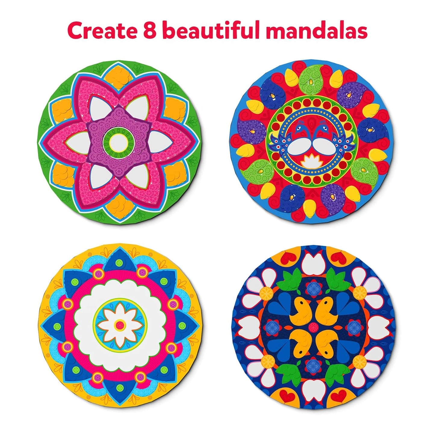 Skillmatics Art Activity - Dot It Mandala Art, No Mess Sticker Art for Kids, Craft Kits, DIY Activity, Scrapbooking, Gifts for Girls & Boys Ages 3, 4, 5, 6, 7, Paper, Multicolor