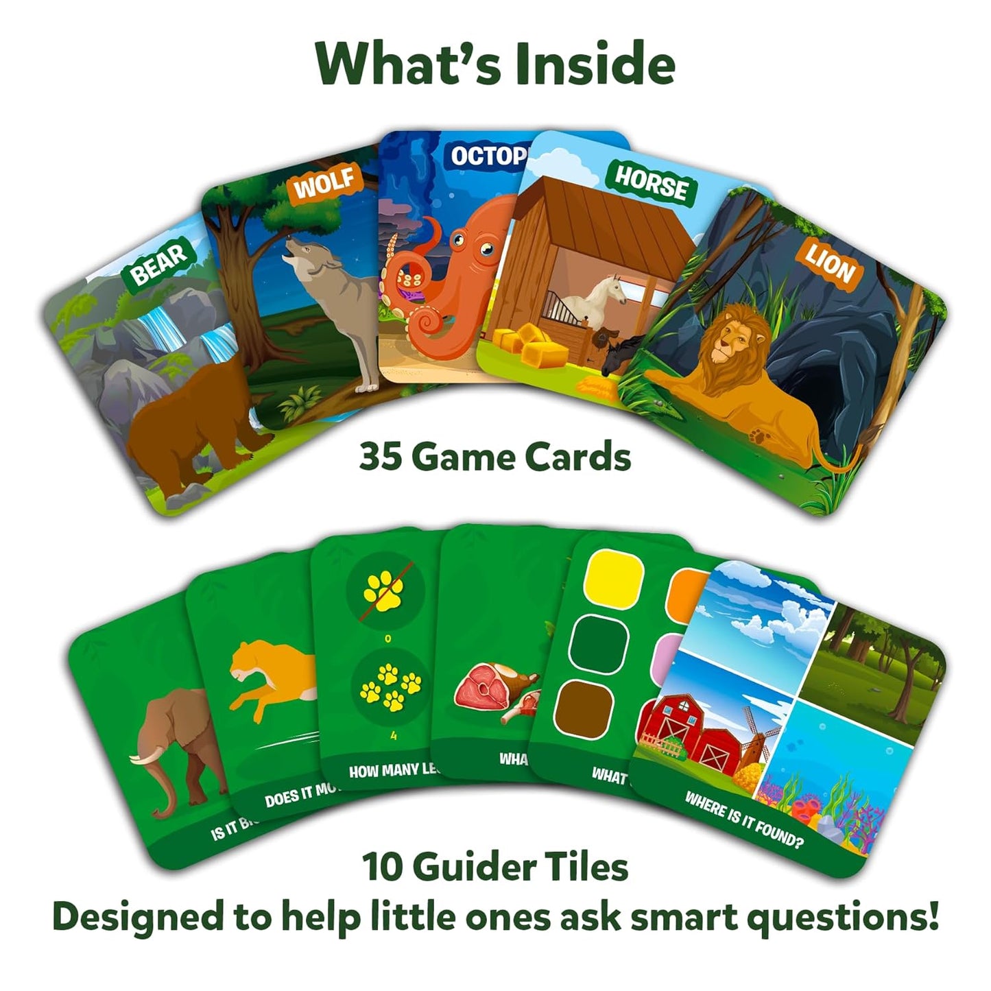 Skillmatics Card Game - Guess in 10 Junior World of Animals for Kids, Boys, Girls, and Families Who Love Board Games and Educational Toys, Travel Friendly, Gifts for Ages 3, 4, 5, 6