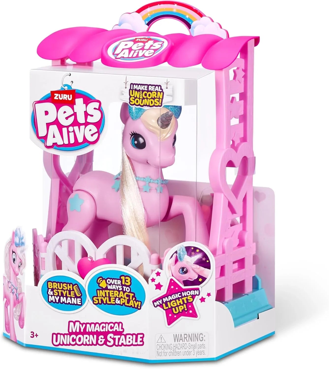 Pets Alive My Magical Unicorn and Stable Battery Powered Interactive Robotic Toy Playset by ZURU - Jaiman Toys