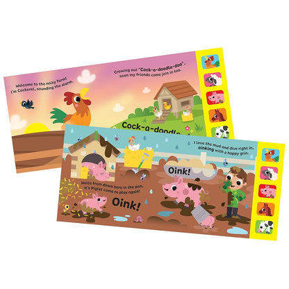 Bookoli Noisy Farm Sound Book for Kids | Interactive Farm Animal Sound Board Book with 5 Fun Sounds