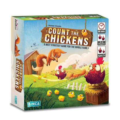 Binca Board Game - Count Your Chickens, Strategy Board Game for Boys & Girls, Fun for Family & Friends Game Night, Card Game for Kids, Teens & Adults, Travel Gifts for Ages 7,8,9,10 & Up, 2-4 Players - Jaiman Toys