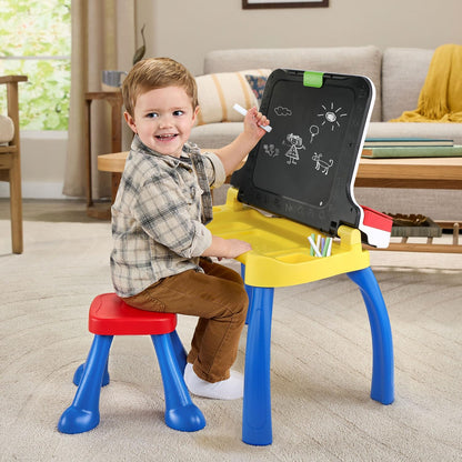 VTech Explore & Write Deluxe Activity Desk Interactive Learning Table with Stool & Stylus | Educational Toy for Kids