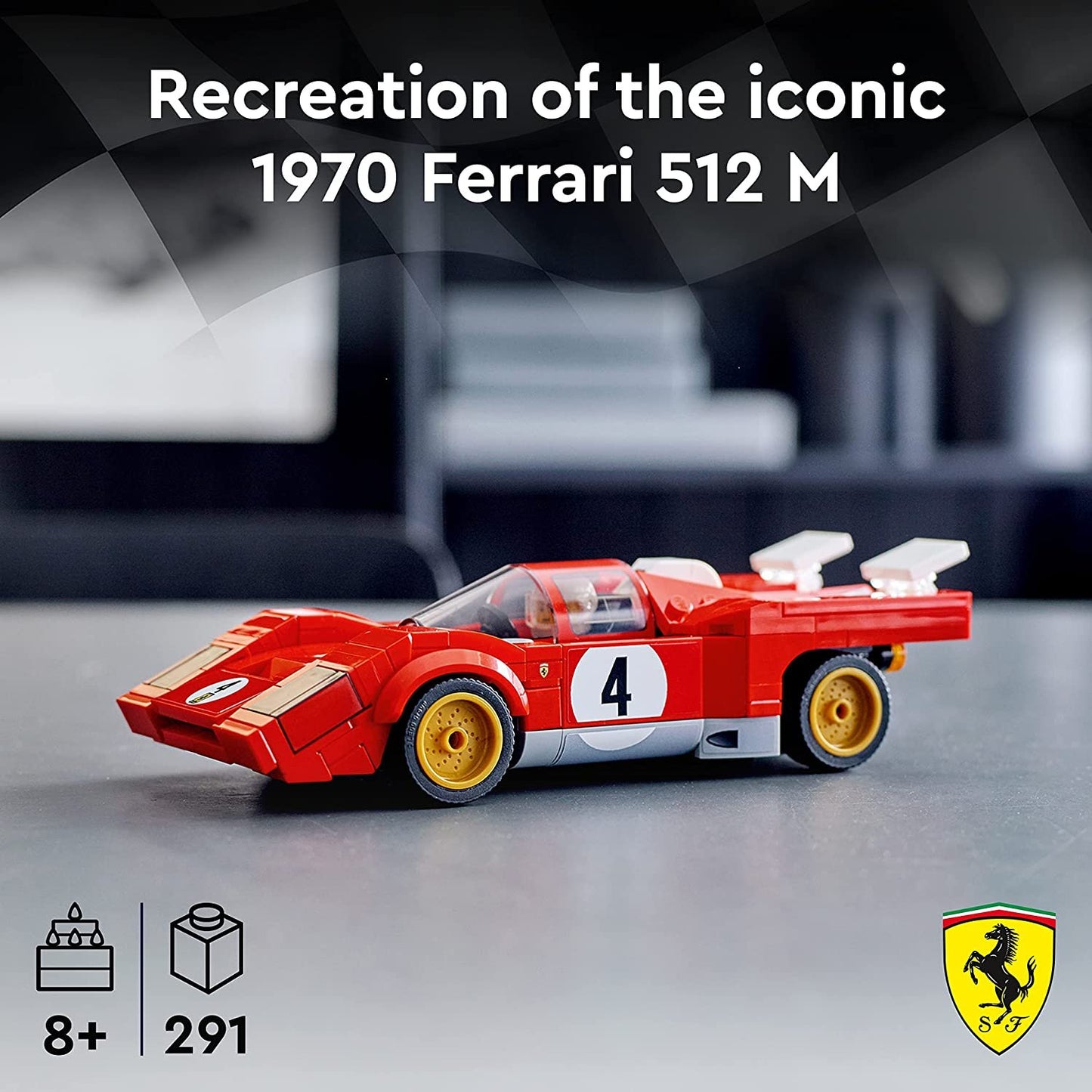 LEGO 76906 Speed Champions 1970 Ferrari 512 M Building Kit (291Pieces)