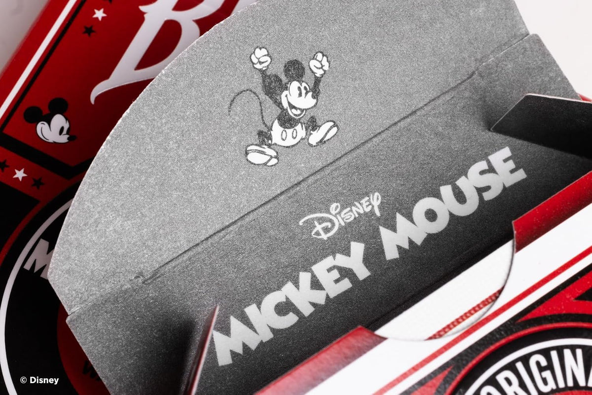Bicycle Disney Classic Mickey Mouse Playing Cards – Red Collectible Deck with Air-Cushion Finish