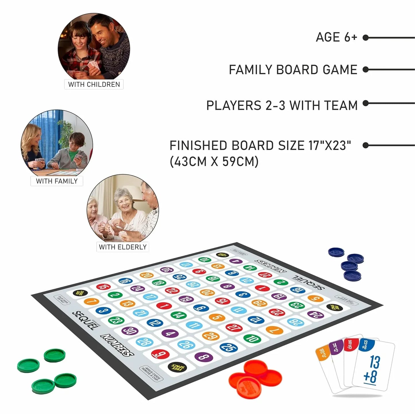 Ankit Toys Sequel Board Game – Strategy & Number Game for Kids & Families