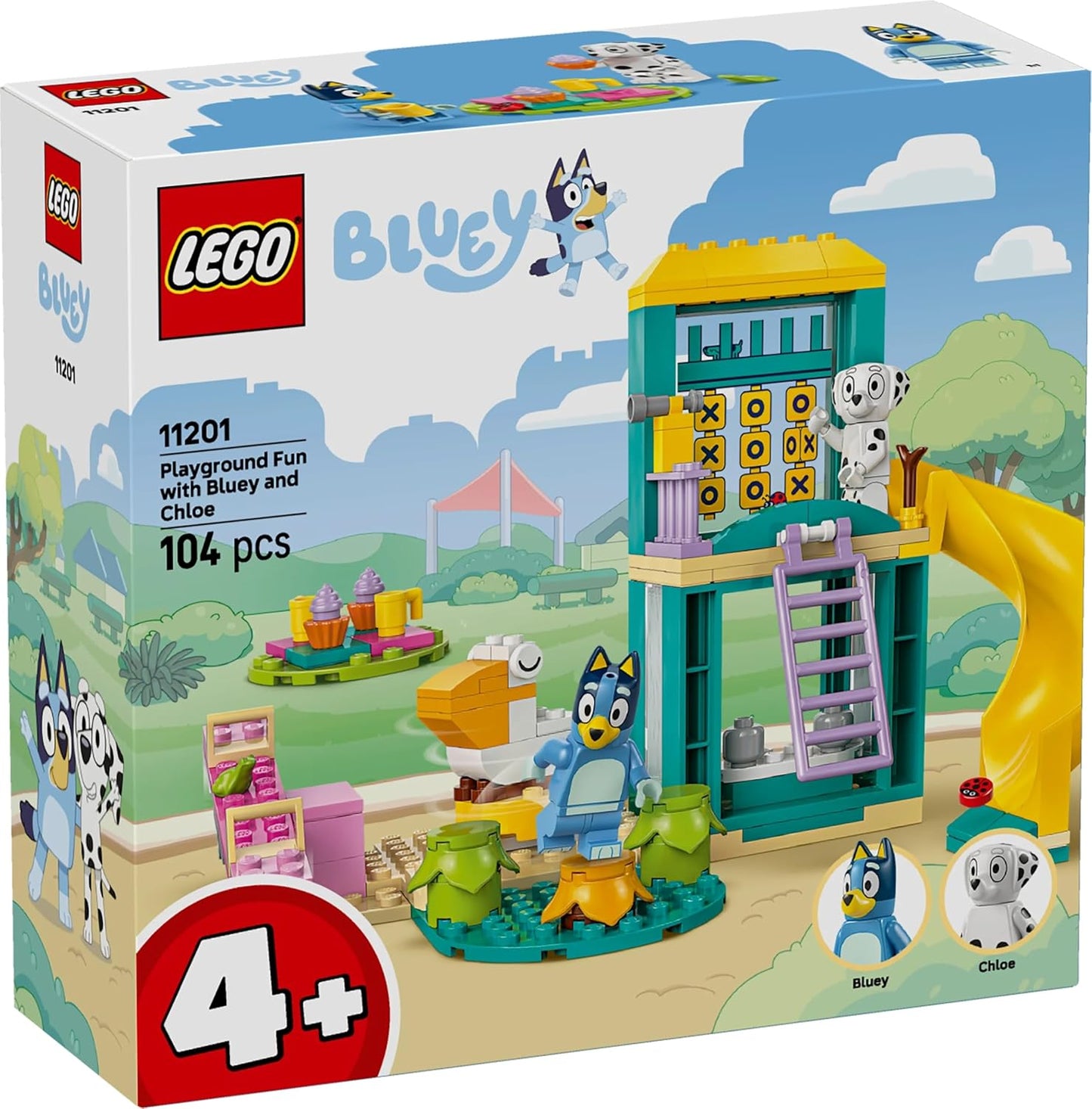 LEGO Bluey Playground Fun with Bluey & Chloe Building Kit 11201 – Preschool Toy for Kids 4+