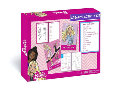Barbie Creative Activity Kit for Kids Age 7+ | DIY Art & Craft Kit with Drawing, Coloring, Origami, Stickers & Creative Activities