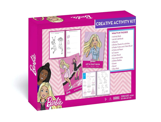 Barbie Creative Activity Kit for Kids Age 7+ | DIY Art & Craft Kit with Drawing, Coloring, Origami, Stickers & Creative Activities