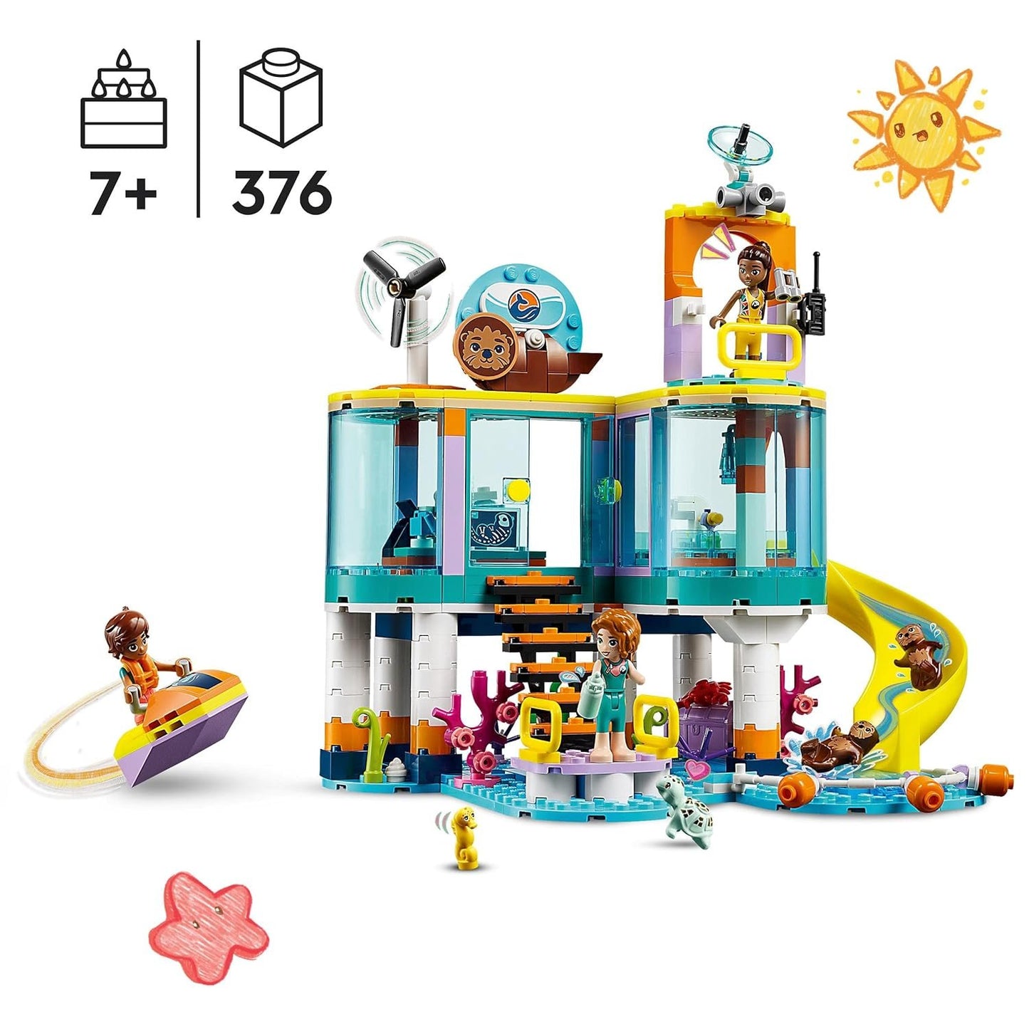 LEGO 41736 Friends Sea Rescue Center Building Toy Set (376 Pieces)