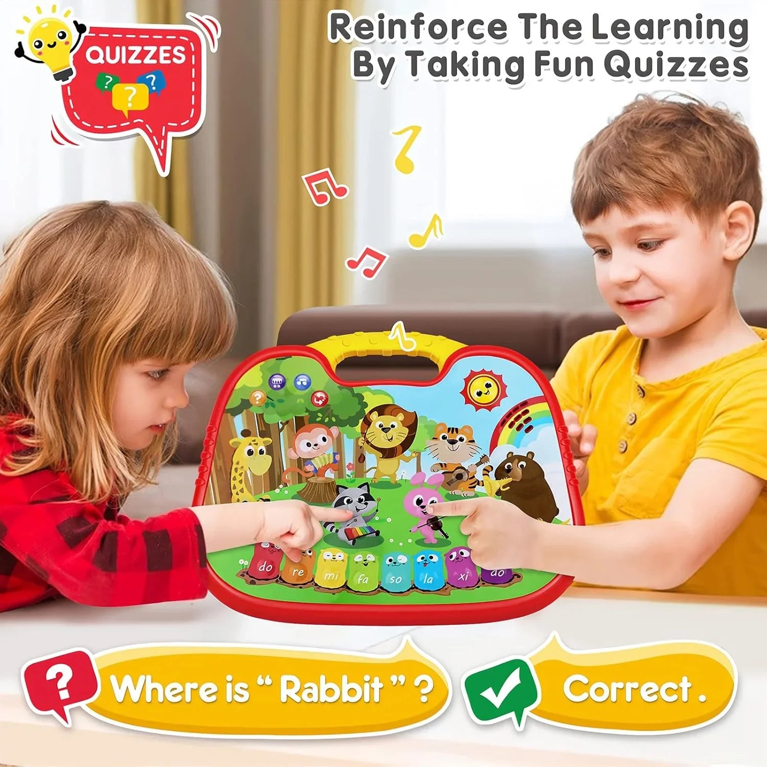 FiveStar Infant Animal Reading Piano – Interactive Baby Toy with Lights, Sounds & 3 Learning Modes | Educational Gift for Toddlers - Jaiman Toys