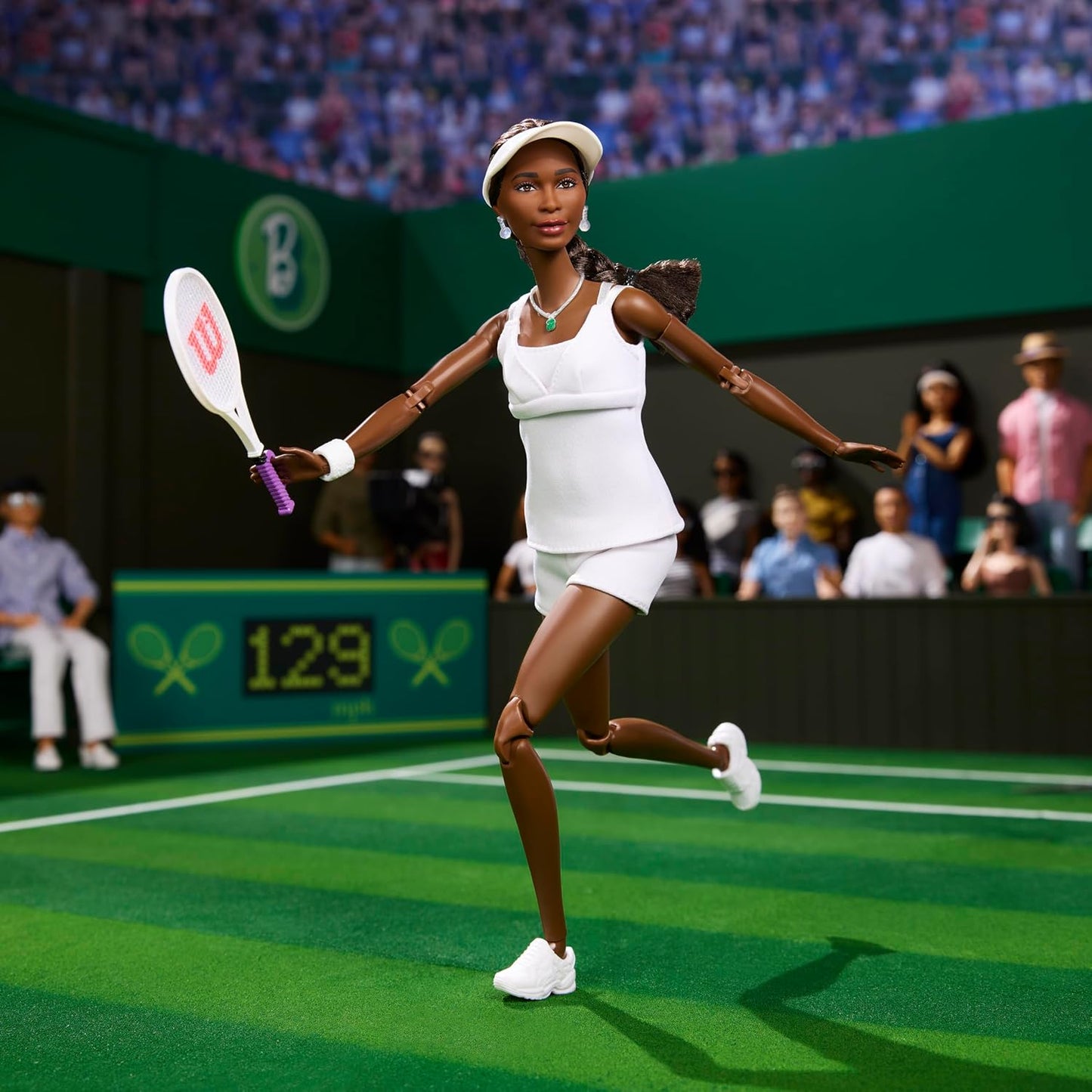 Barbie Signature Inspiring Women Venus Williams Doll (12 inch) | Collectible Tennis Champion Fashion Doll with Racket & Ball | Mattel Barbie Signature | Ages 6+