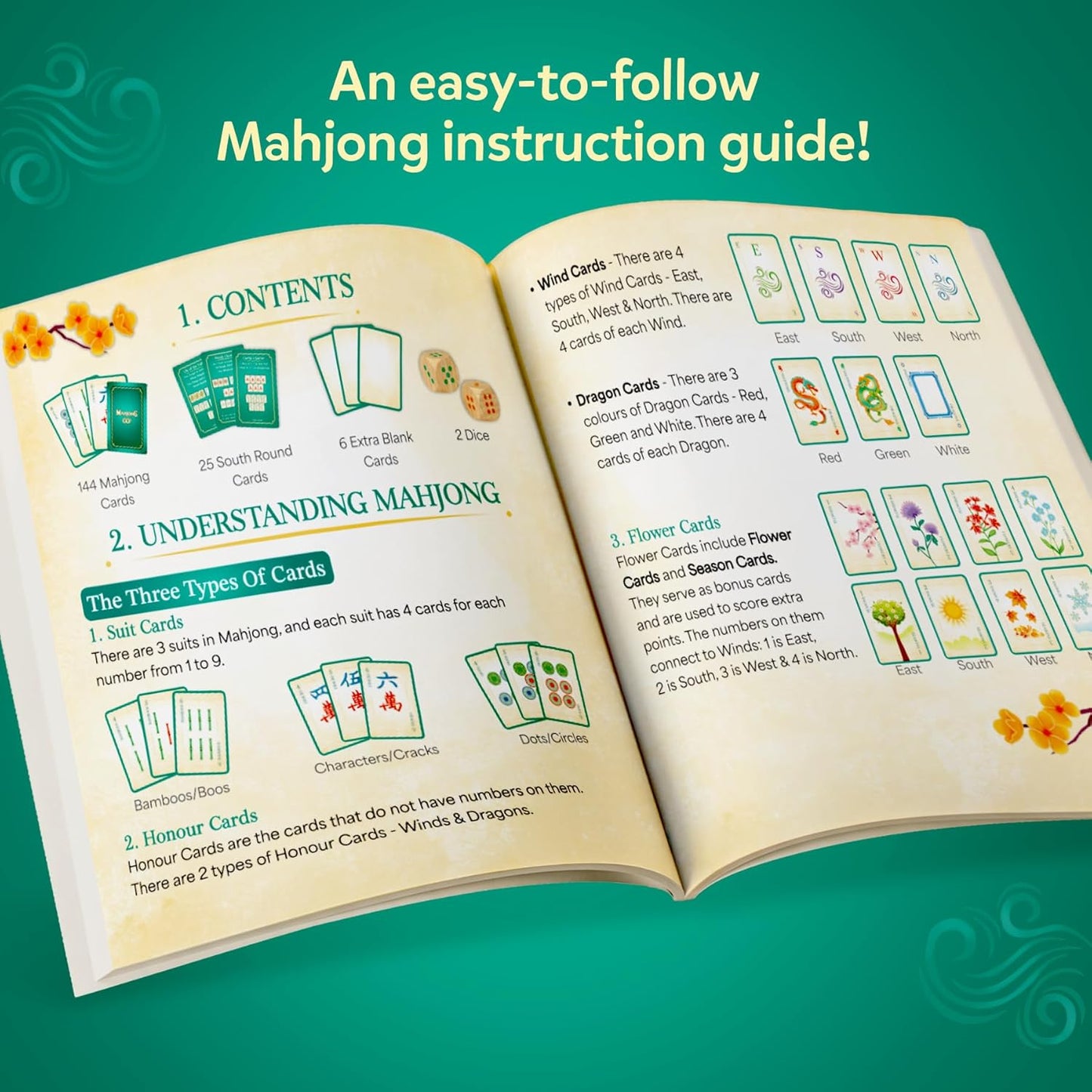 Gouda Games Mahjong Go! Card Game – Fast-Paced Travel Mahjong Strategy Game for 4 Players | Compact Mahjong Cards | Family & Party Game (Age 10+)