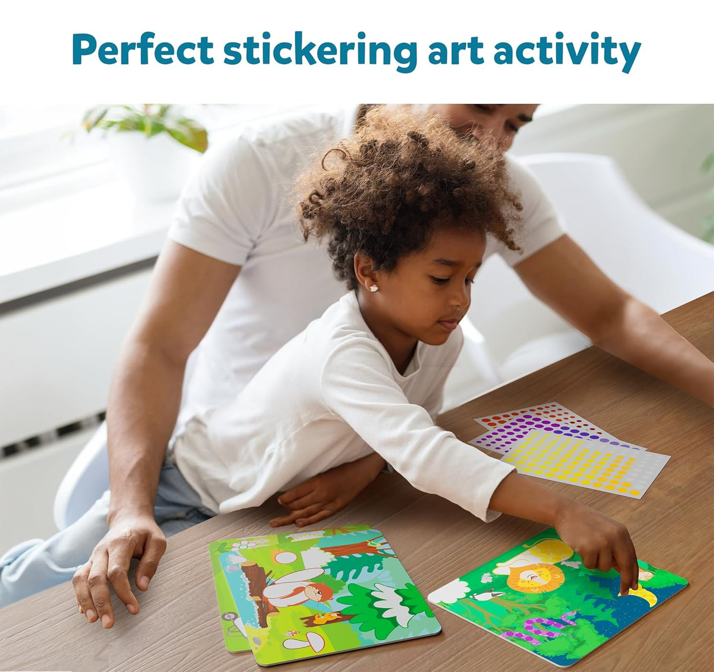 Skillmatics Art Activity - Dot It Animals, No Mess Sticker Art for Kids, Craft Kits, DIY Activity, Gifts for Boys & Girls Ages 3, 4, 5, 6, 7, Paper, Multicolor