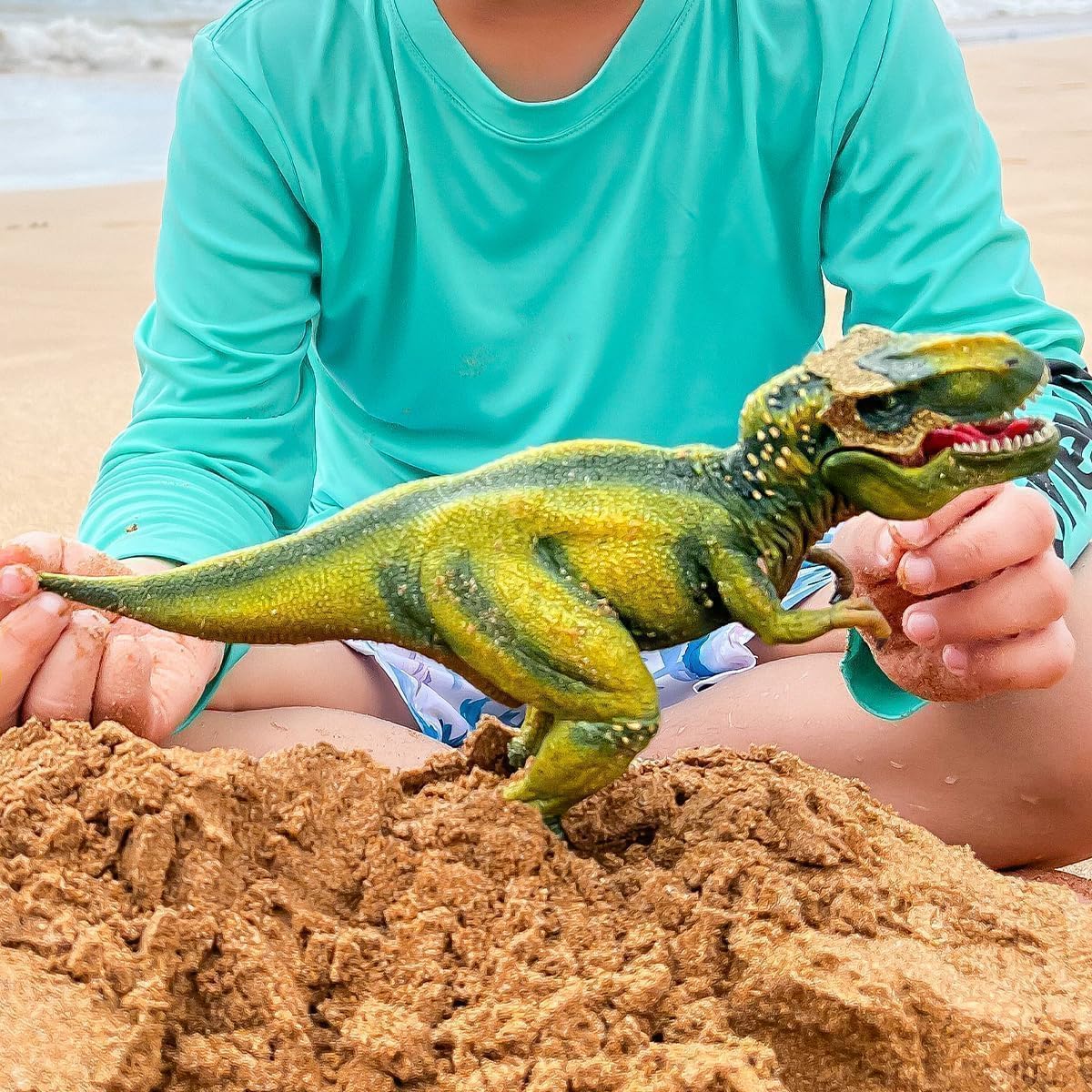 Schleich Dinosaurs - T Rex 11" Action Toy Figure - Jurassic Era Tyrannosaurus Rex Figurine with Movable Jaw - Realistic Big Dinosaur Toy - Play for Boys and Girls Ages 5+ | 14525