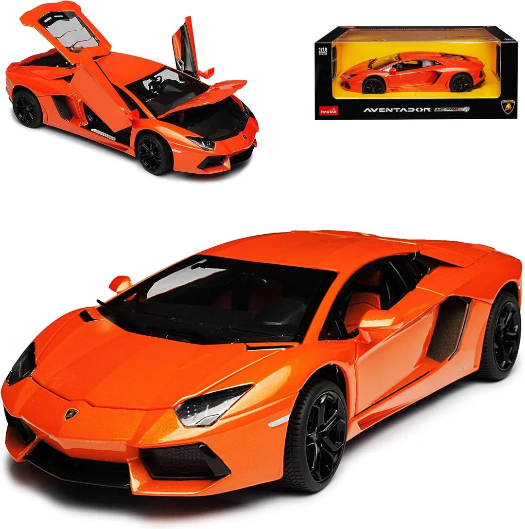 Rastar 1:18 Lamborghini Aventador LP700-4 Diecast Model Car – Orange (61300) - Jaiman Toys