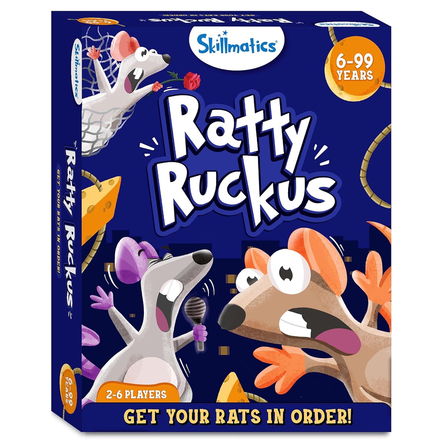 Skillmatics Card Game - Ratty Ruckus, Fun for Family Game Night, Perfect for Board Game Lovers, Gifts for Girls, Boys, Teens, Adults Ages 6, 7, 8, 9 and Up, Tic-Tac-Toe with a Twist