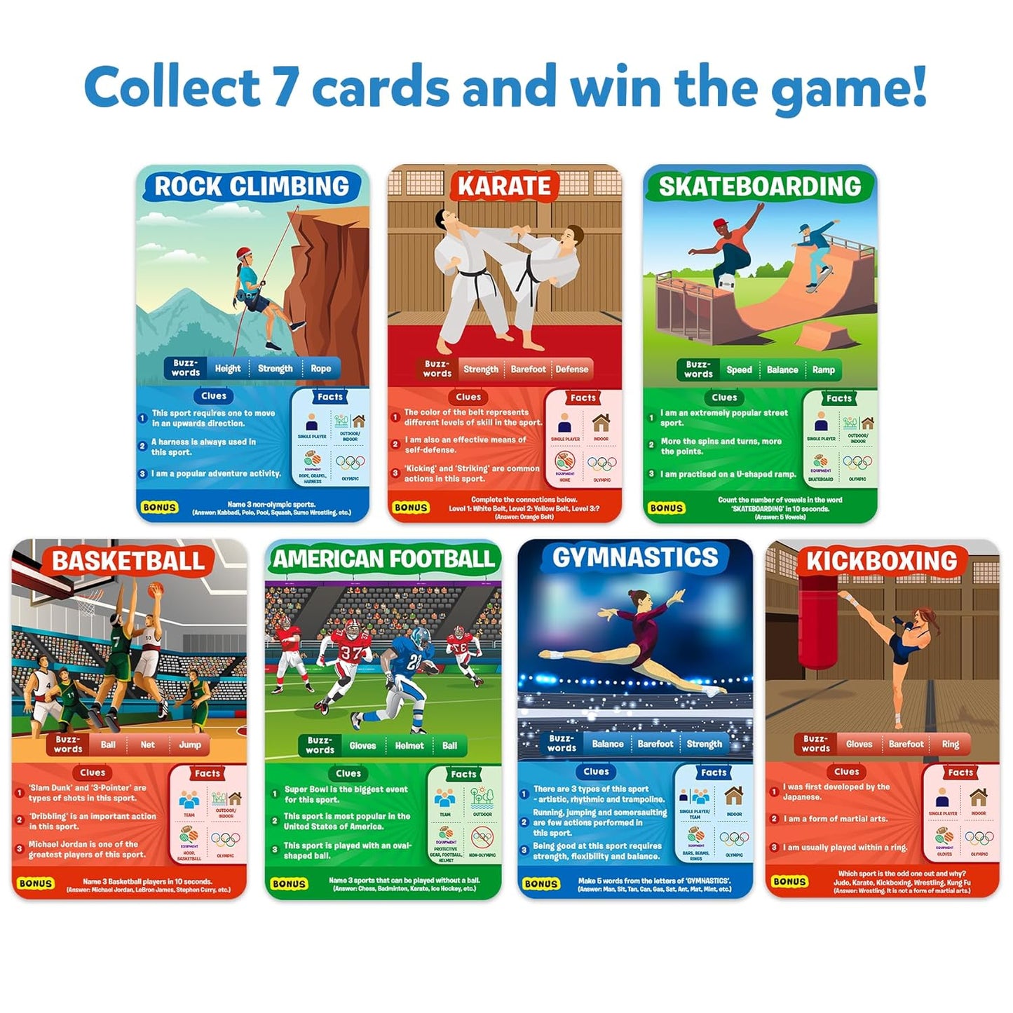 Skillmatics Card Game - Guess in 10 Sports, Perfect for Boys, Girls, Kids, and Families Who Love Board Games and Educational Toys, Travel Friendly, Gifts for Ages 6, 7, 8, 9