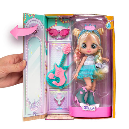 Cry Babies Magic Tears BFF Top Fashion Series 3 Stella Doll | 20 cm Fashion Dress-Up Doll, Guitar & Accessories | Collectible BFF Doll for Kids Ages 3+