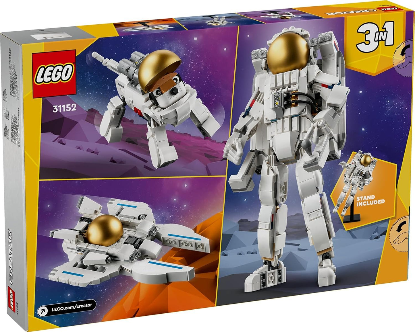 LEGO 31152 Creator Space Astronaut 3in1 Toy Set (647 Pieces)