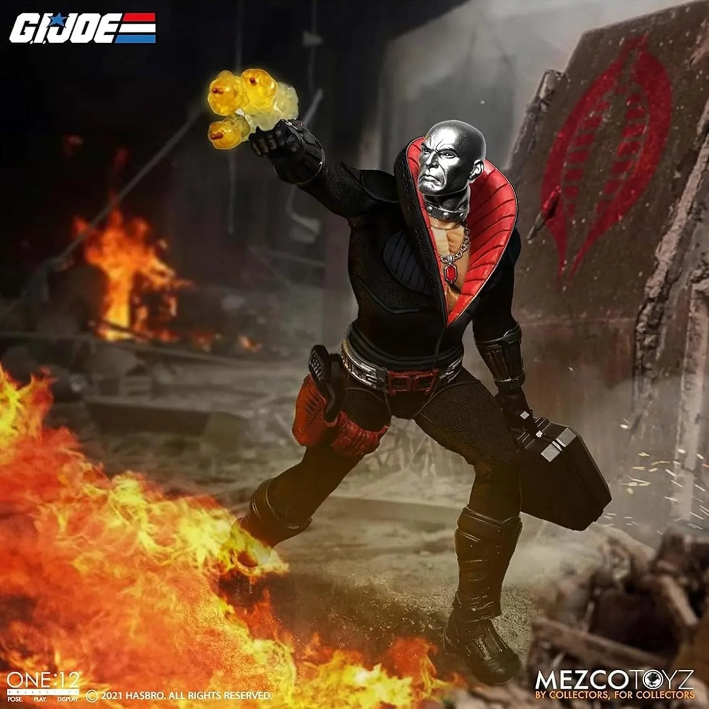 Mezco Toys G.I. Joe 1/12 Destro 17cm Action Figure – Illuminated Feature - Jaiman Toys