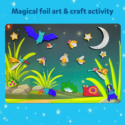 Skillmatics Art & Craft Activity - Foil Fun Bugs & Butterflies, No Mess Art for Kids, Craft Kits & Supplies, DIY Creative Activity, for Boys & Girls Ages 4, 5, 6, 7, 8, 9, Travel Toys