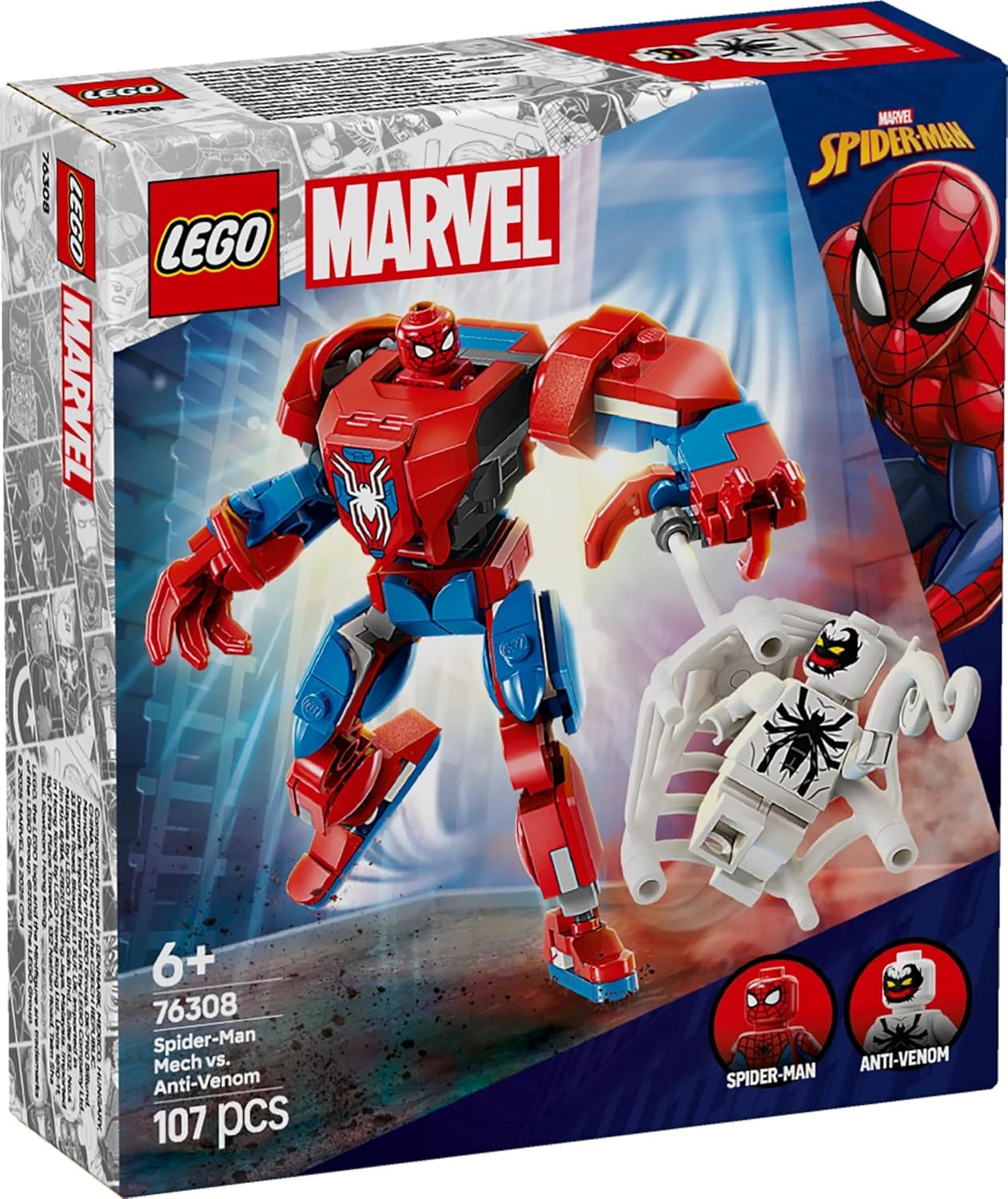 LEGO 76308 Marvel Spider-Man Mech vs. Anti-Venom Building Set