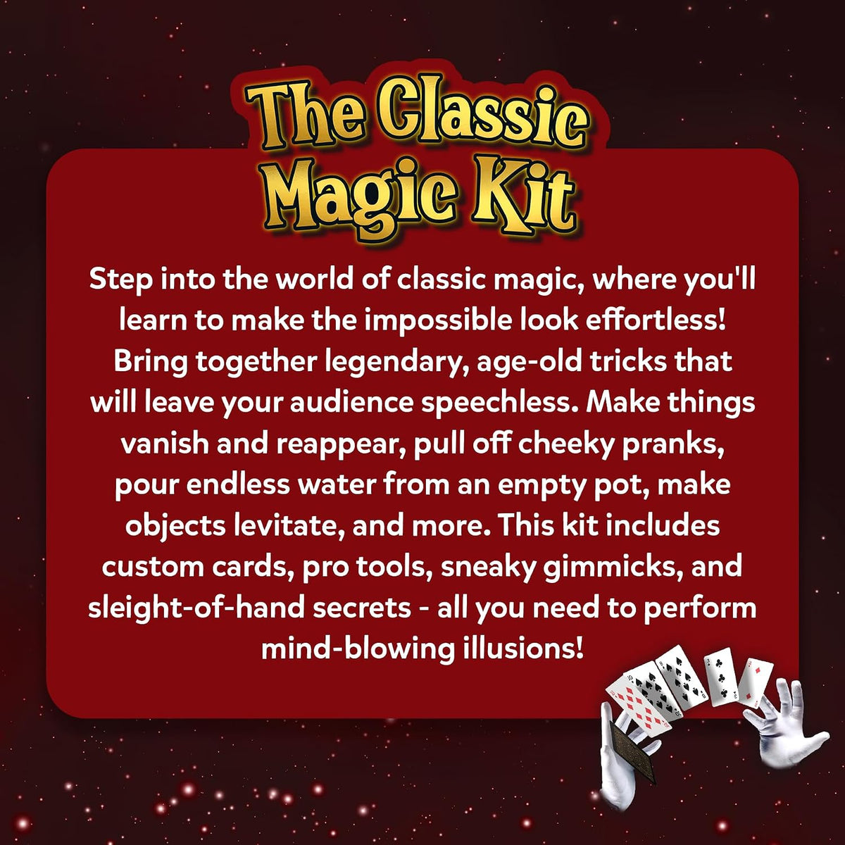 Skillmatics The Classic Magic Kit – 50 Magic Tricks for Ages 10–99