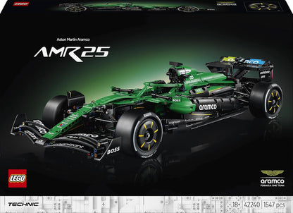 LEGO Technic 42240 Aston Martin Aramco AMR25 F1 Car 1:8 Scale Building Set for Adults, 1547 Pieces