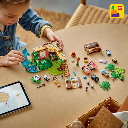 LEGO Friends 42648 Panda Sanctuary Animal Care Toy with a Tree House, Quad Bike, 2 Mini Dolls and 3 Panda Figures - Creative Building Set for 7+ Year Old Girls