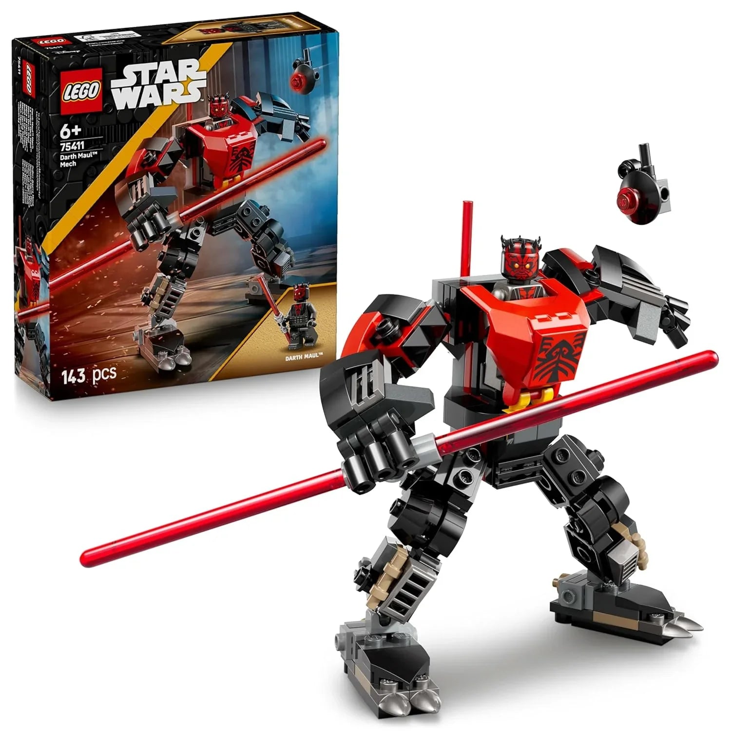 LEGO Star Wars Darth Maul Mech 75411  Mech Suit Building Toy for Ages 6+ - Jaiman Toys