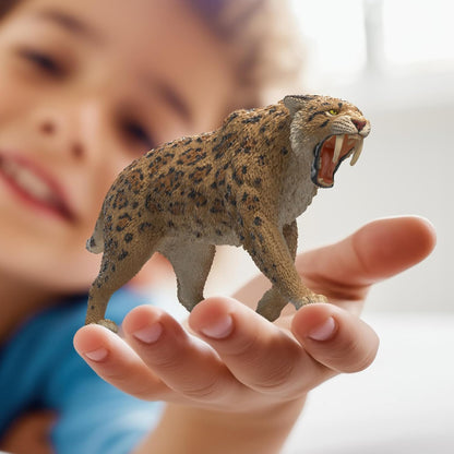 Schleich Dinosaurs - Smilodon Toy Figurine - Kids Ages 4+ | 15054 | Dinosaur Figurine, Realistic Animal Toys, Dino Figure for Boys and Girls, Screen-Free...