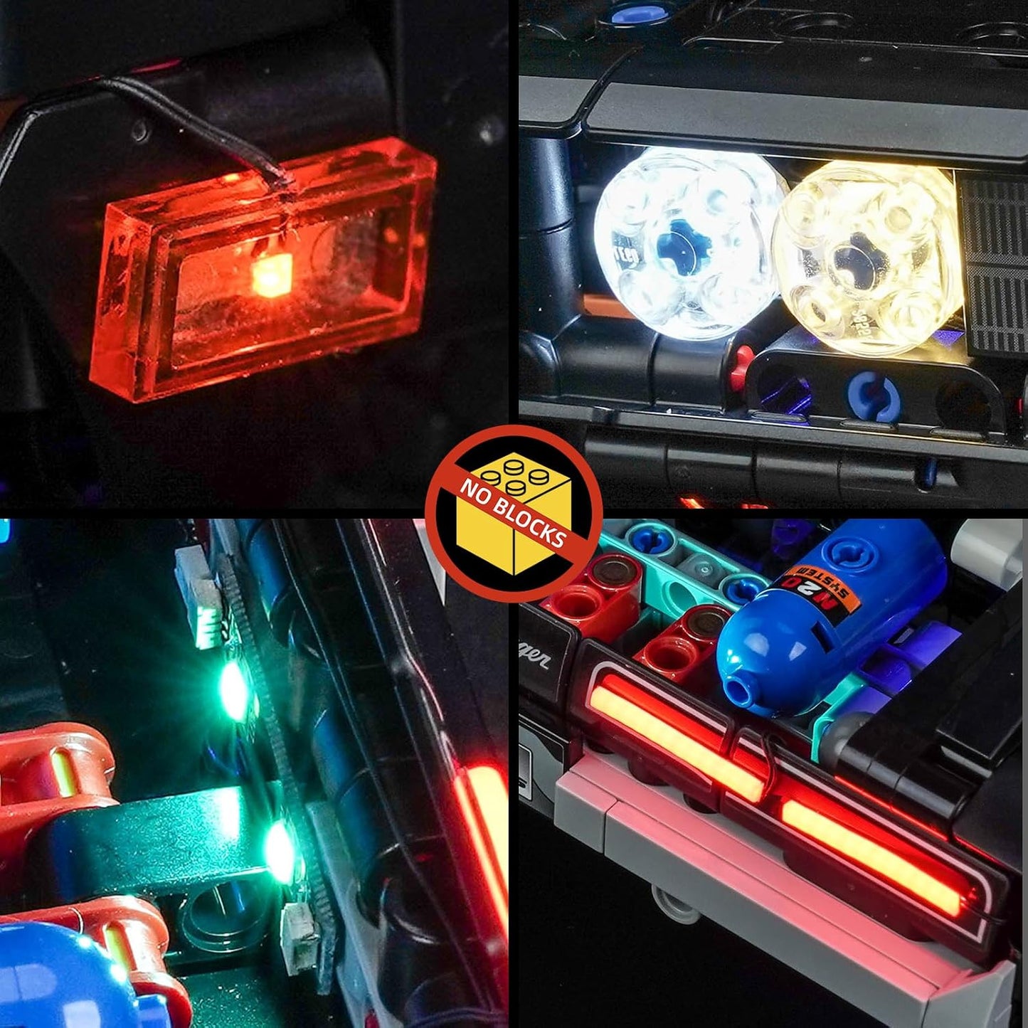 BrickBling LED Light Kit Compatible with Lego Technic Fast and Furious Dodge Charger R/T Car 42231