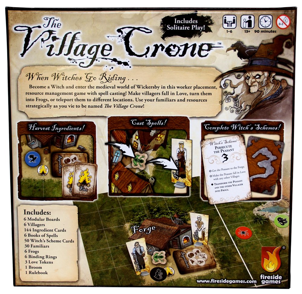 Fireside Games The Village Crone Board Game | Witch-Themed Strategy & Spell-Casting Game | Worker Placement & Resource Management | 1–6 Players, Ages 13+
