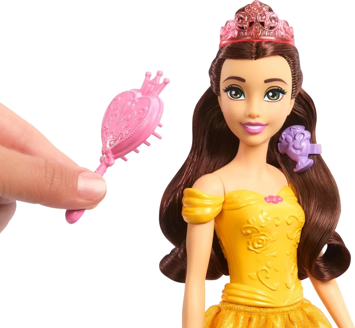 Disney Princess Belle & Philippe Horse Set | Mattel Fashion Doll with Styling Accessories & Brushable Mane - Jaiman Toys