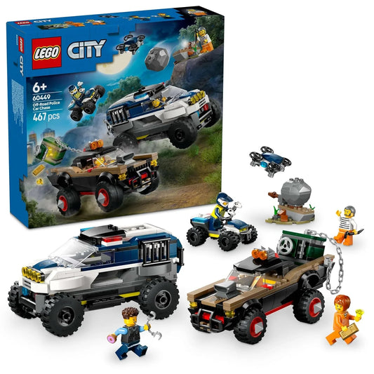 LEGO City Off-Road Police Car Chase Set 60449 Building Blocks Toys for 6+ Gift for Boys and Girls - Jaiman Toys