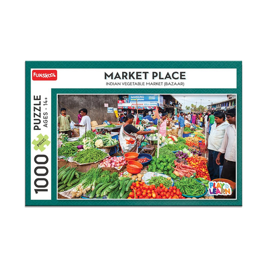 Funskool Play & Learn-Indian Market,Educational,1000 Pieces,Puzzle,for 14 Year