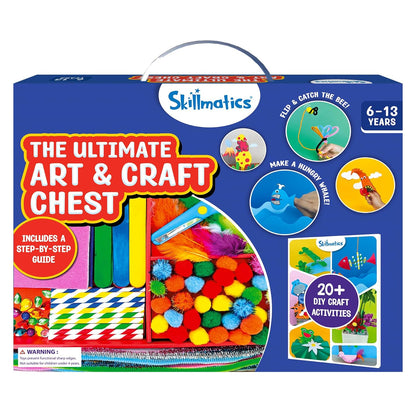 Skillmatics Ultimate Art & Craft Activity Kit, 2000+ Pieces, Art & Craft Supplies, Diy Creative Activity, Step-By-Step Guide, Gifts For Girls & Boys Ages 6, 7, 8, 9 To 13 - Paper, Multicolor