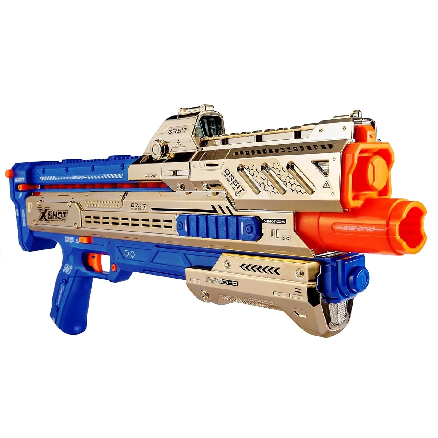 X-Shot Golden Chaos Orbit Blaster – High-Performance Foam Dart Gun for Kids 12+