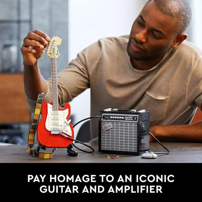 LEGO Ideas 21329 Fender Stratocaster  Guitar Building Kit (1,079 Pieces)