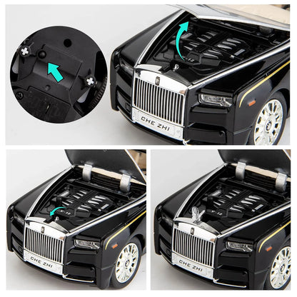 Che-ZHI  1:24 Scale Rolls-Royce Phantom Die-Cast Black Model with Lights and Sounds